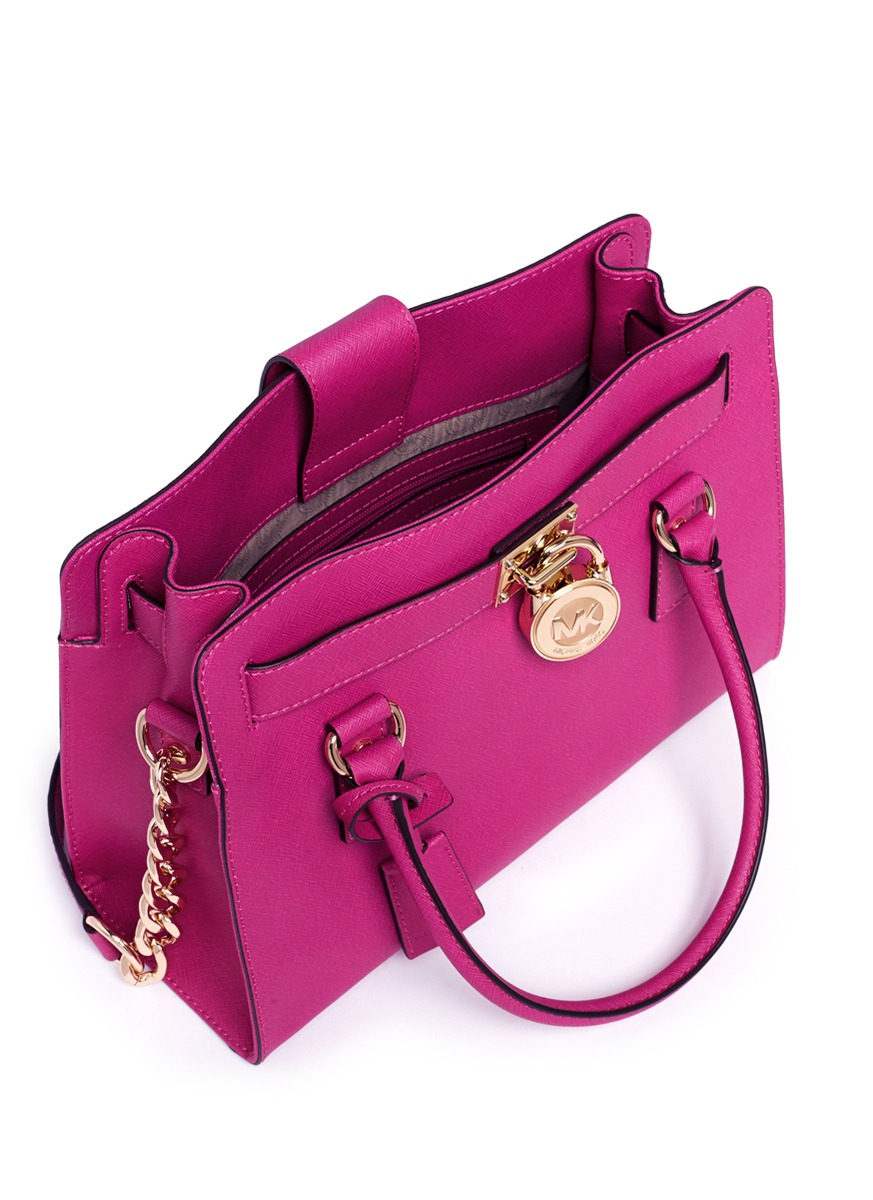 Hamilton leather crossbody bag Michael Kors Pink in Leather - 26417282
