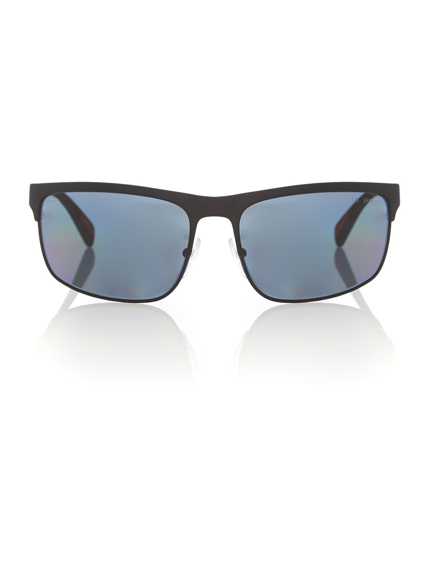 Prada linea rossa Men`s Polar Grey Rectangular Sunglasses in Gray for