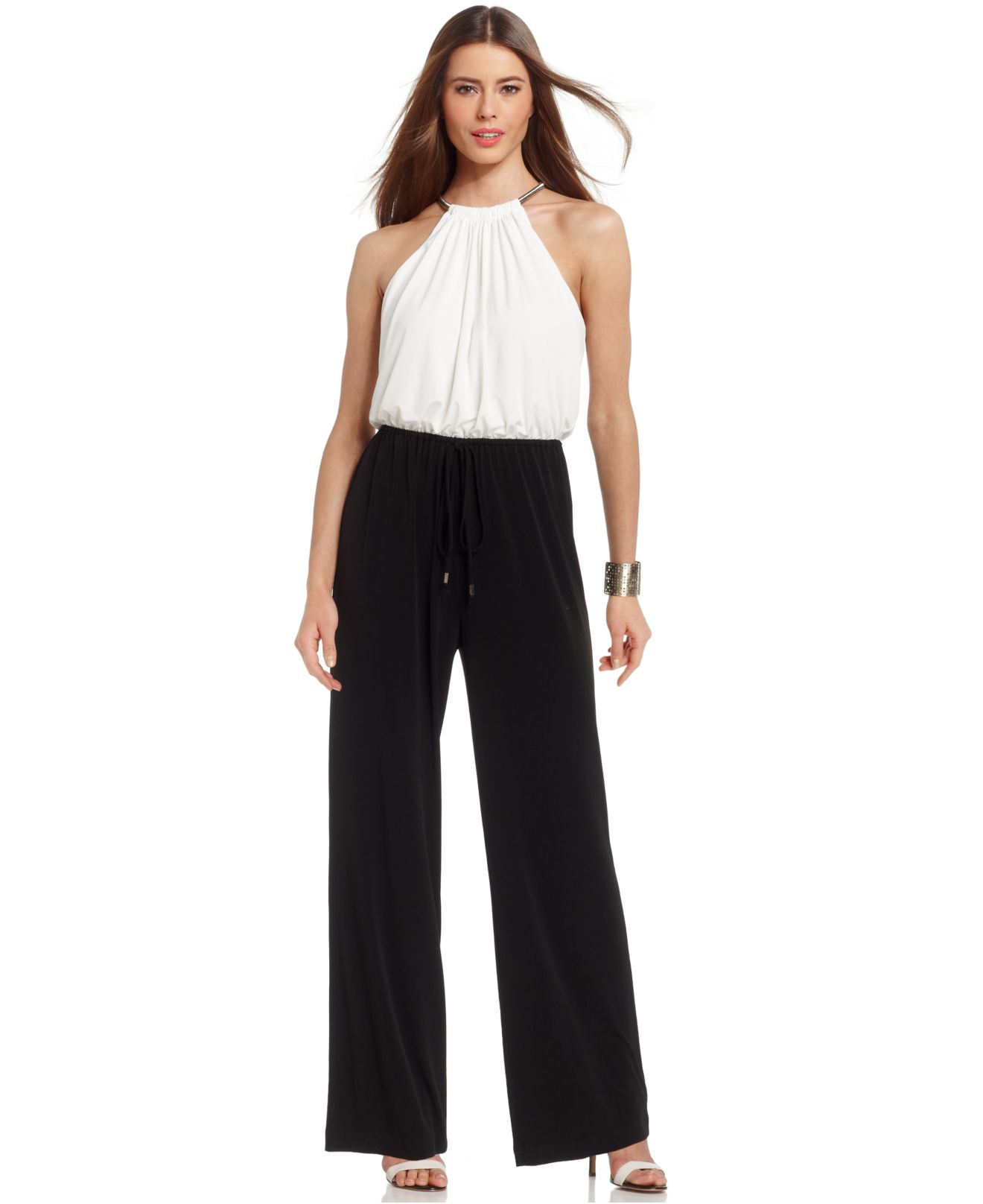 vince camuto colorblock jumpsuit