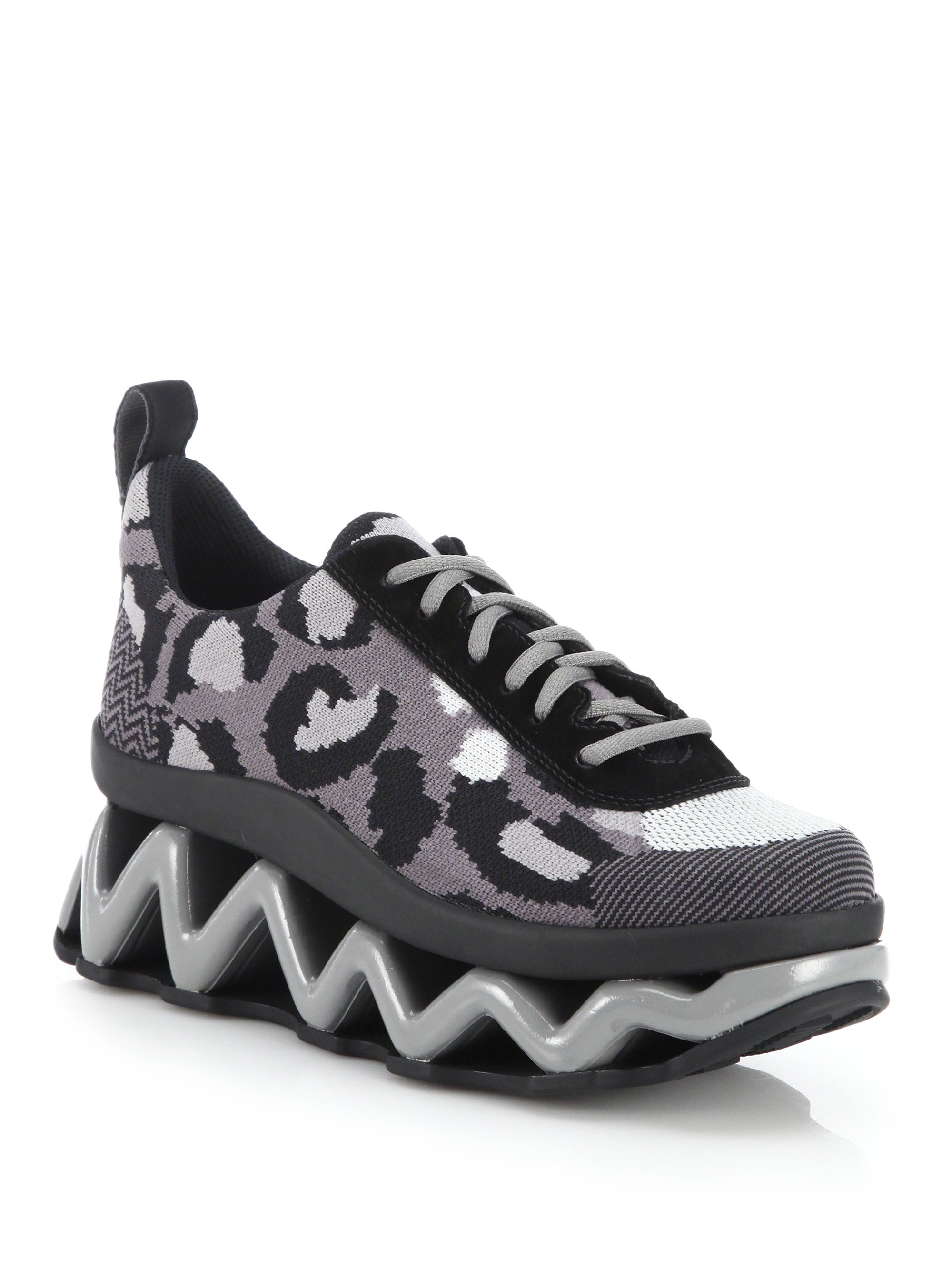 Marc By Marc Jacobs Ninja Wave Textile & Leather Platform Sneakers 