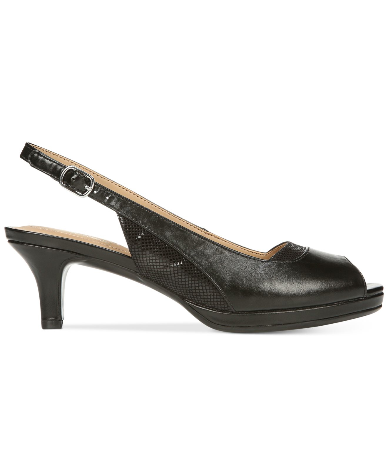 naturalizer warner square toe kitten heel