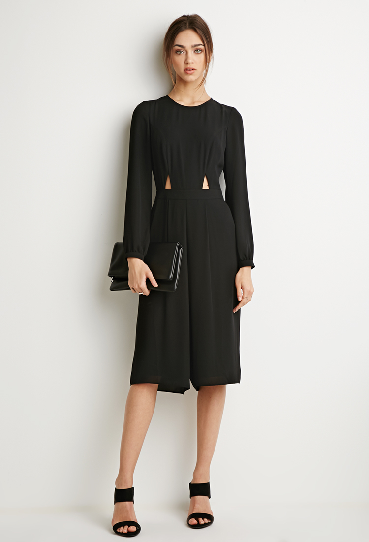 black gaucho jumpsuit