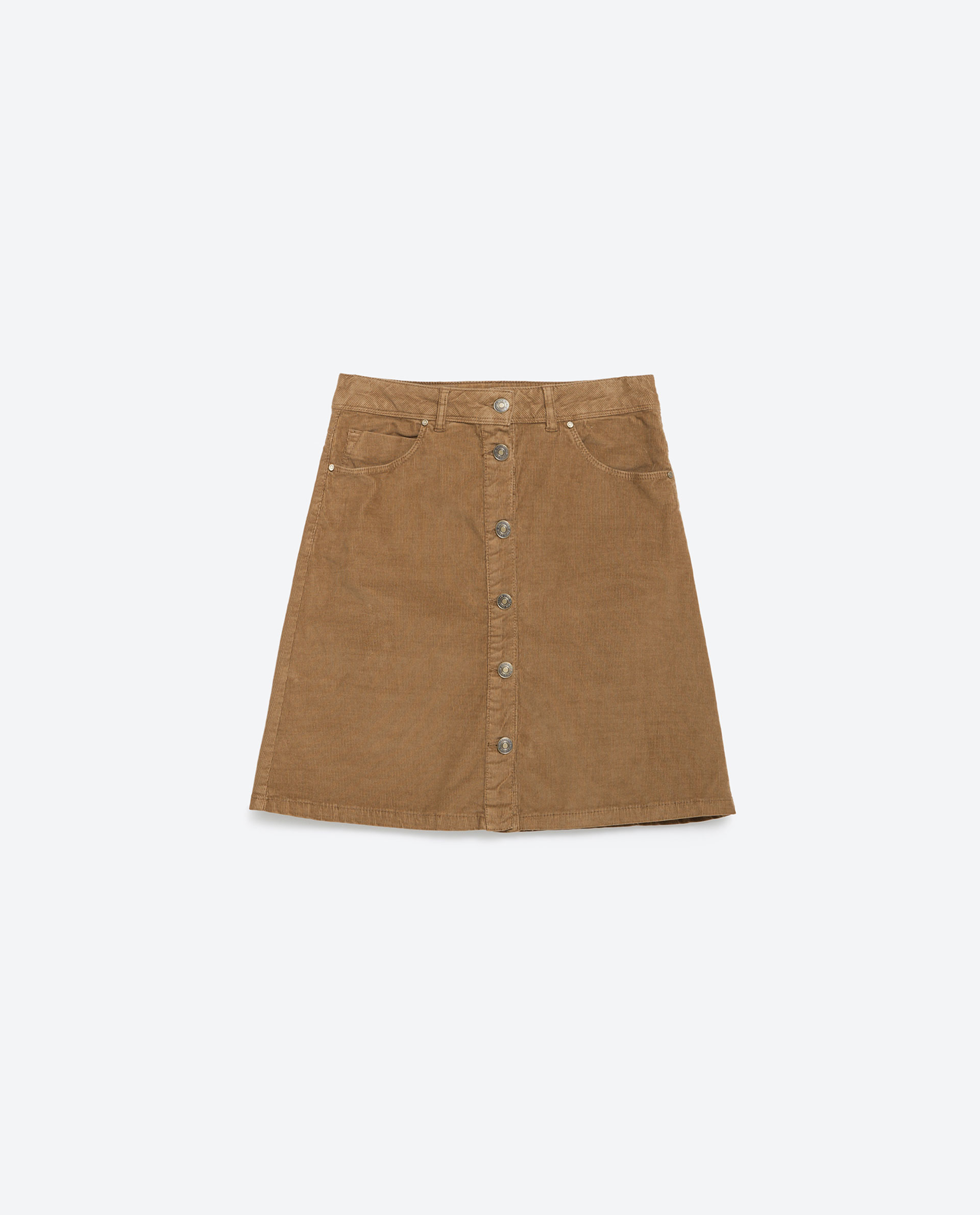 Zara Short Corduroy Skirt Short Corduroy Skirt in Beige (Camel) | Lyst