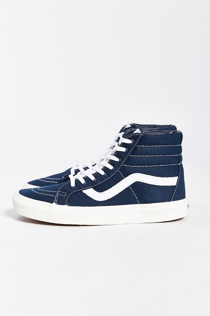 high top vans dark blue