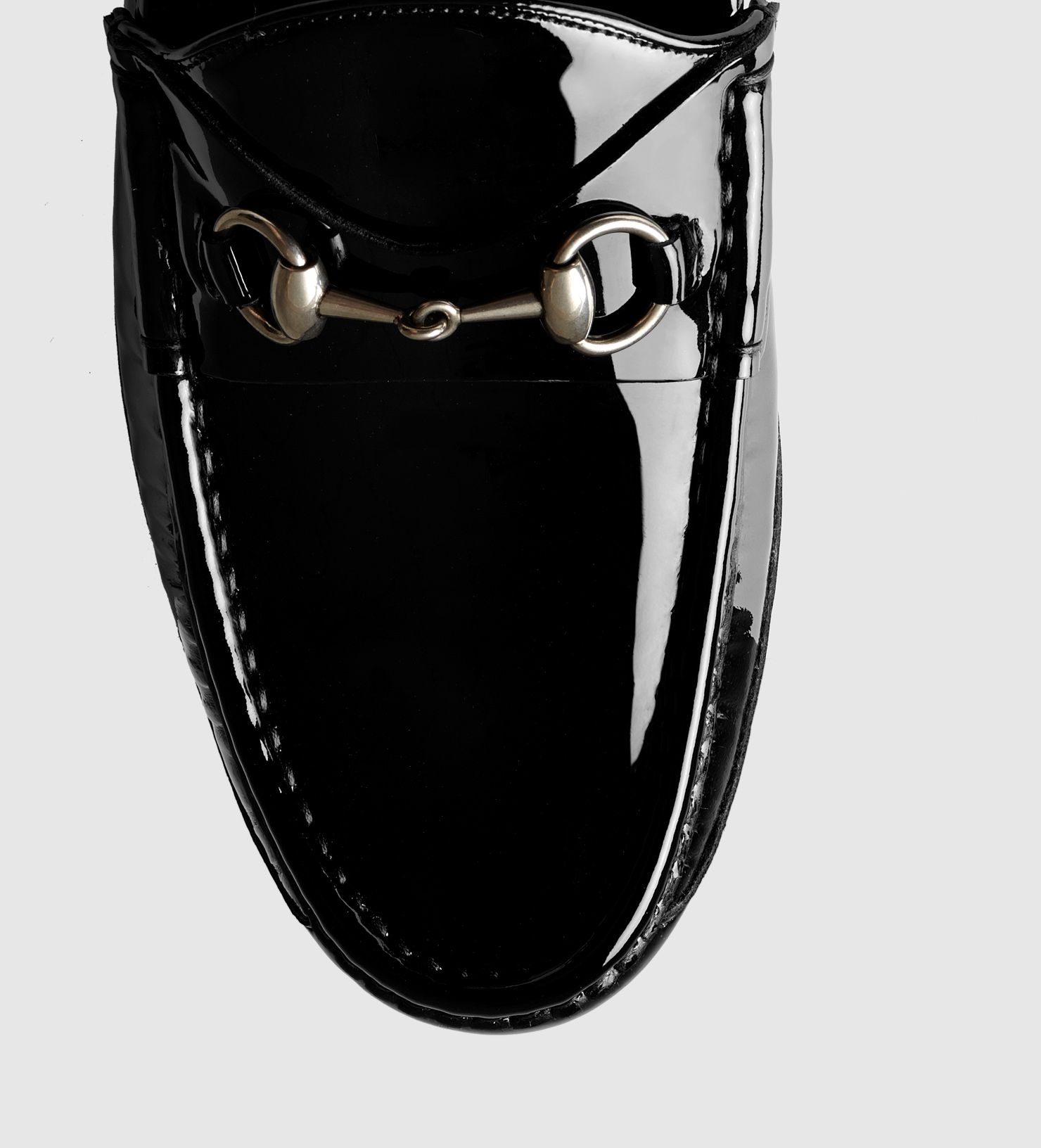 gucci leather driver with horsebit