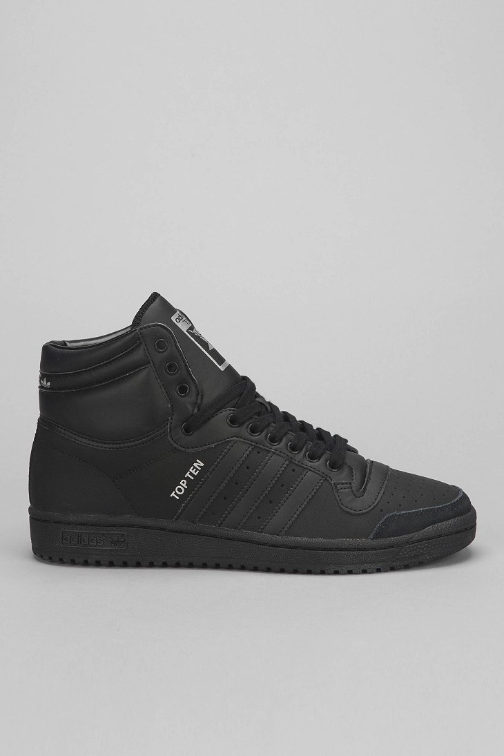 adidas Originals Top 10 High-Top Sneaker in Black for Men - Lyst