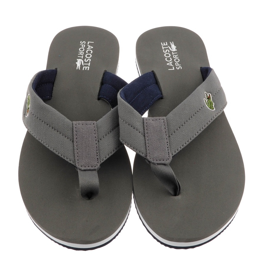 red tape dark grey flip flops