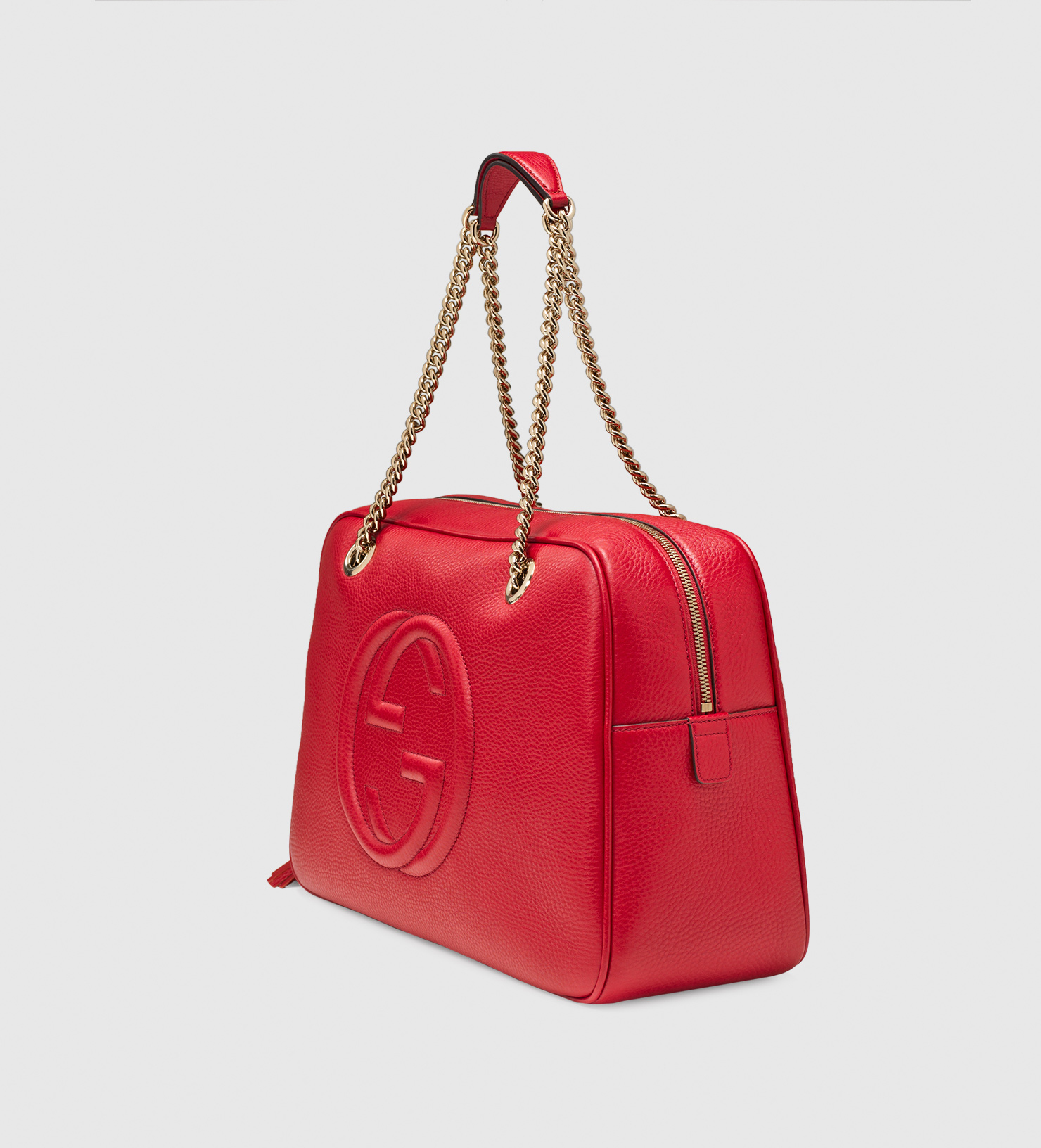 gucci large red soho shoulder bag