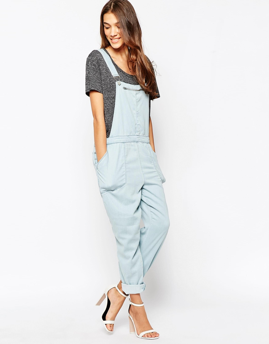 light washed overalls