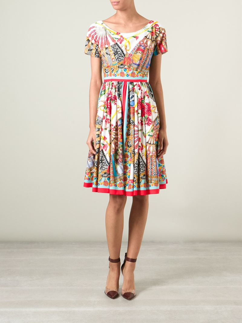 Dolce & Gabbana Sicilian Folklore Print Dress | Lyst