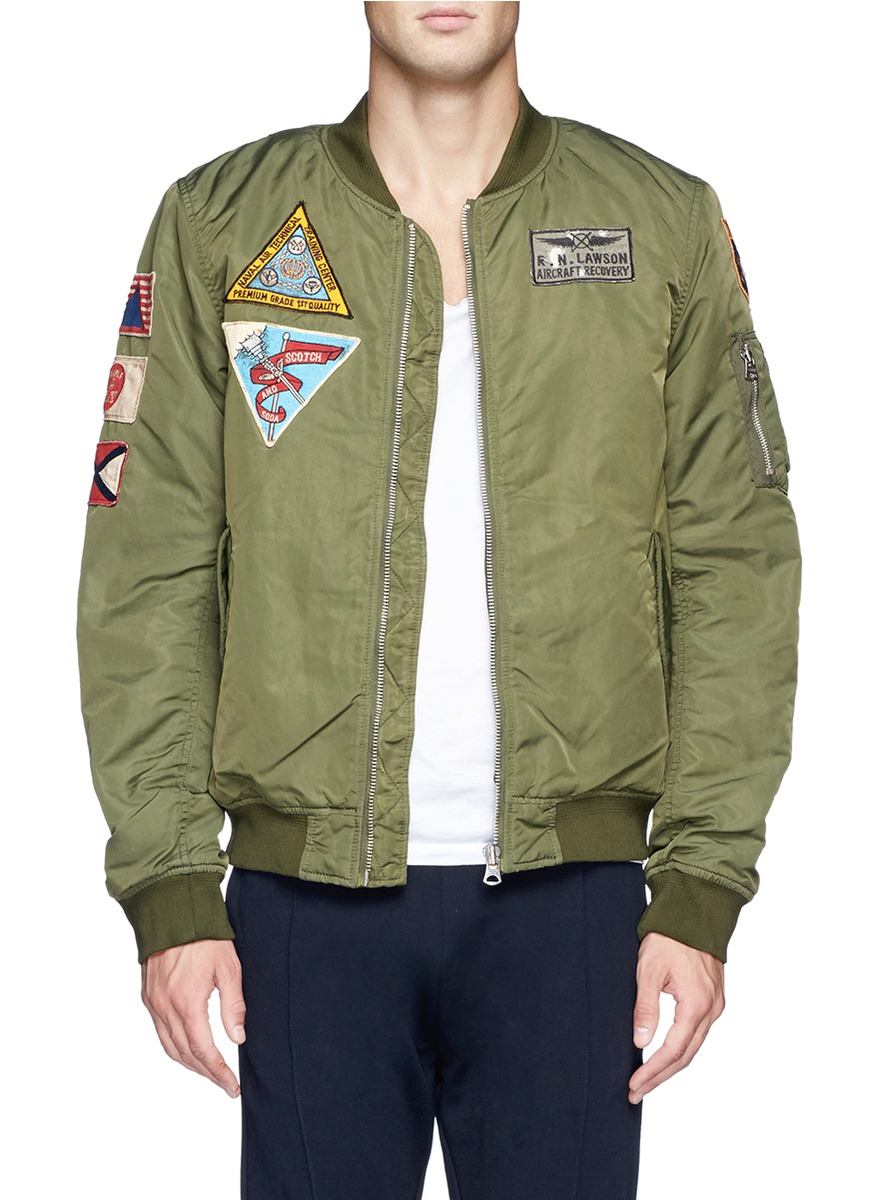 bomber jacket with badges