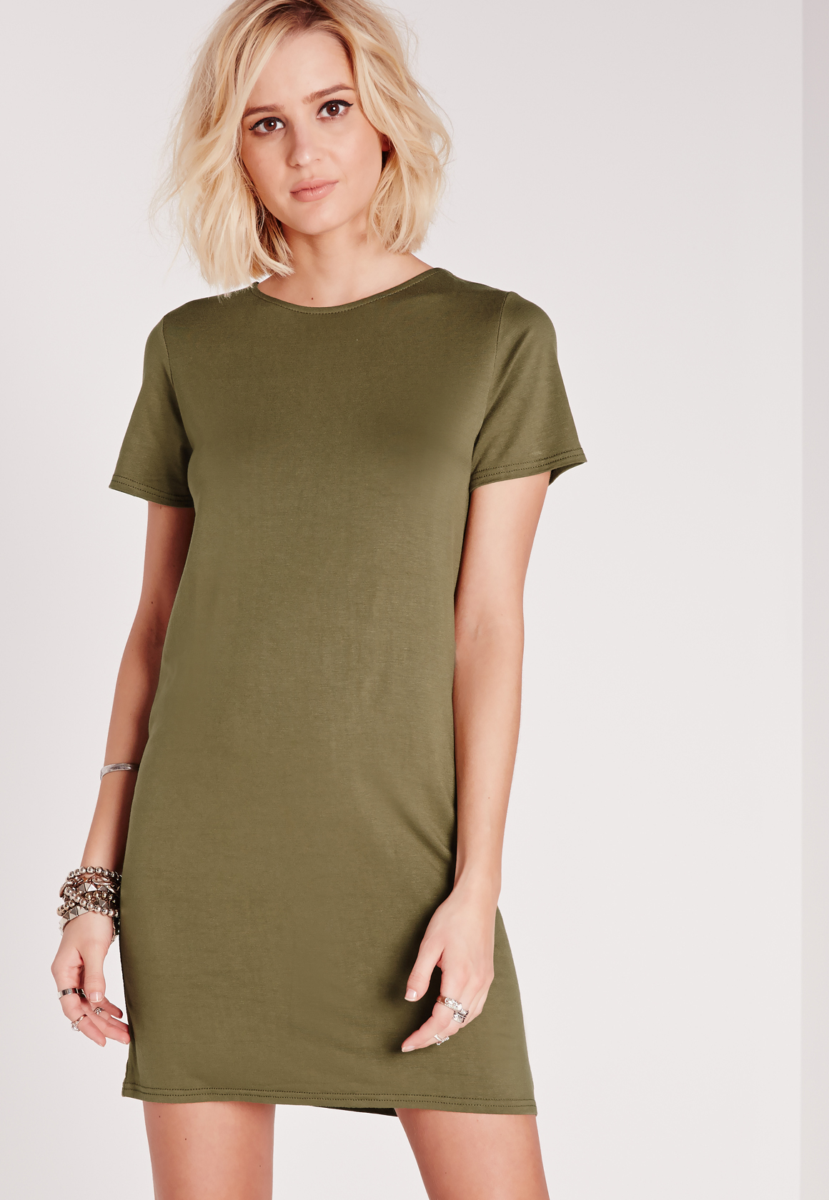 t shirt dress khaki