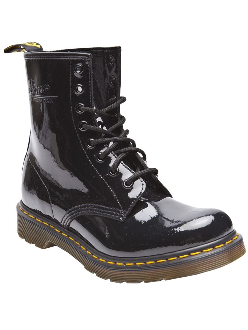 Dr. Martens Leather 1460 Patent Boot in Black - Lyst