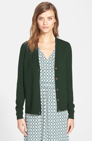 tory burch green cardigan