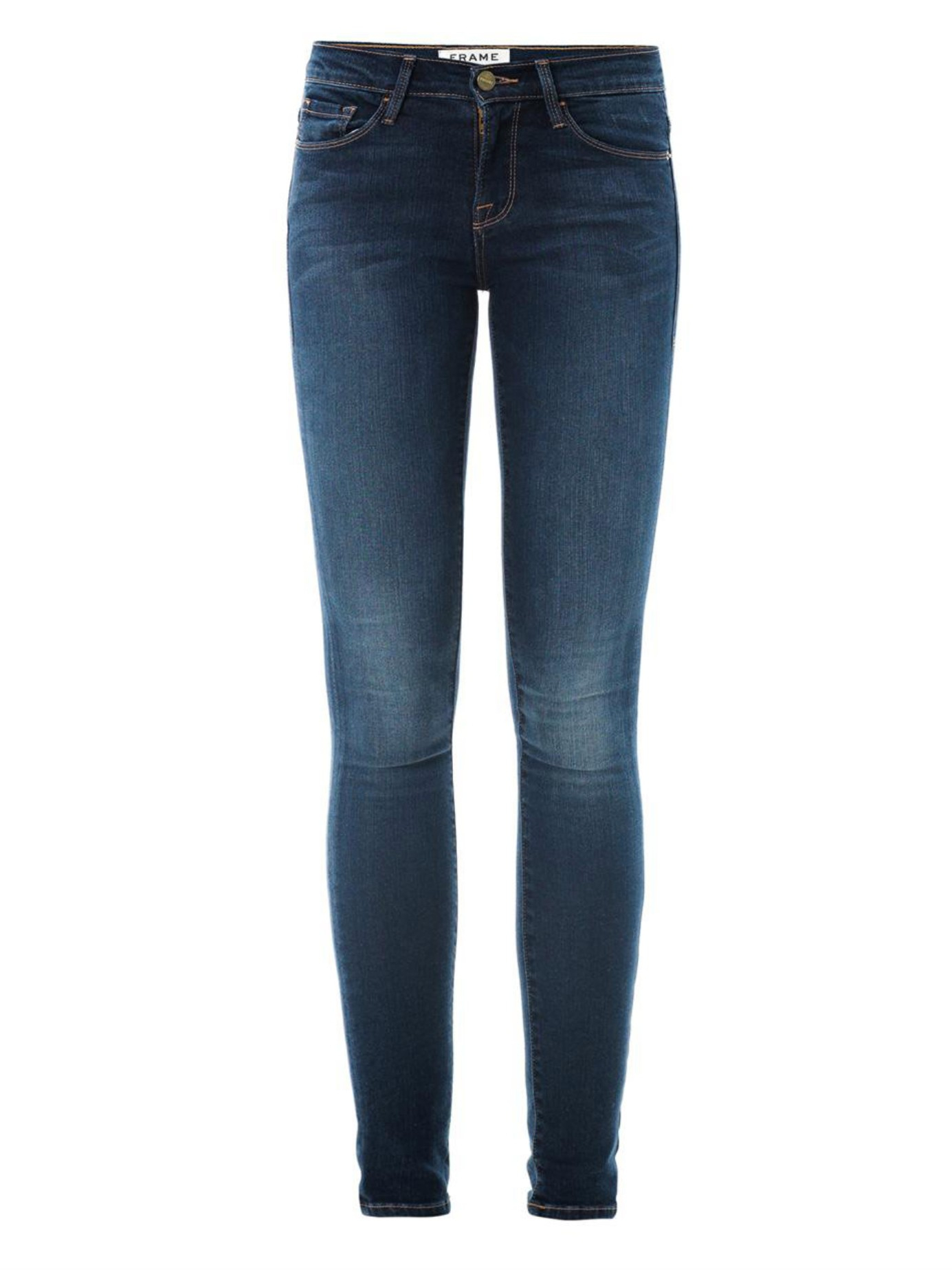 Frame Le Skinny De Jeanne Mid-rise Jeans in Blue | Lyst