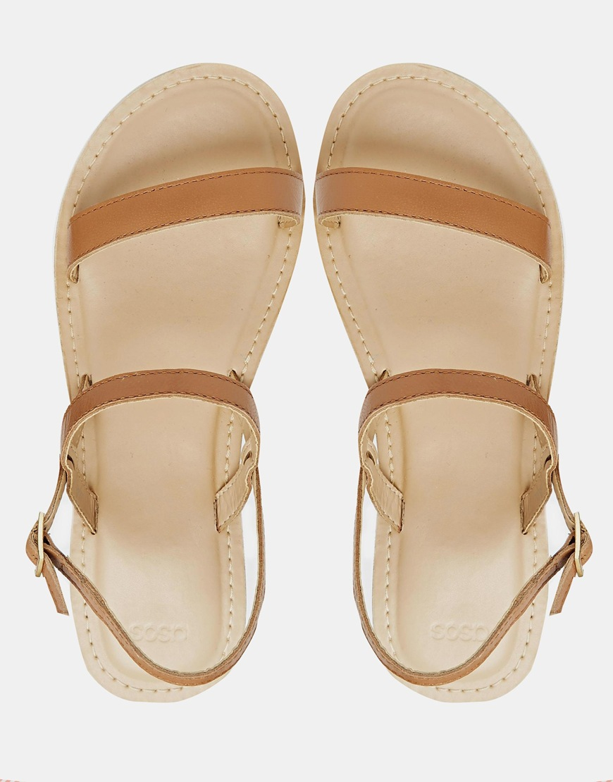 wide fit tan flats