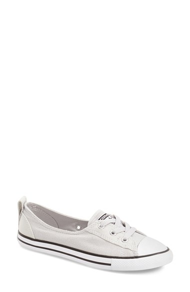 converse ballet leather white