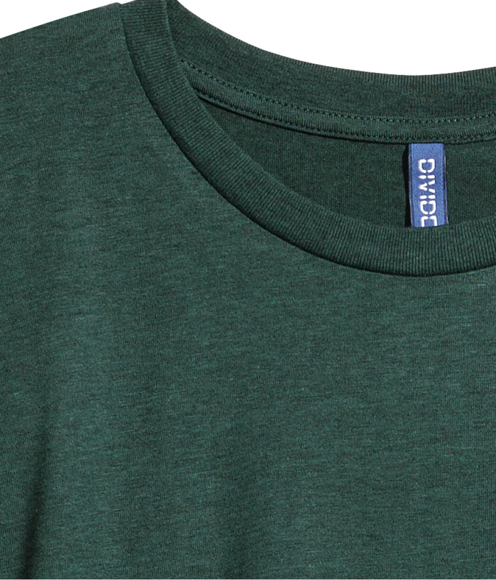 H&M Basic T-Shirt in Green for Men - Lyst