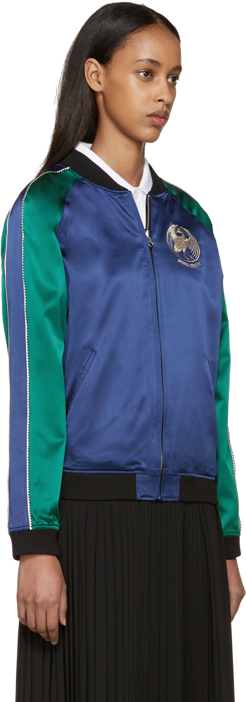 green silk bomber jacket