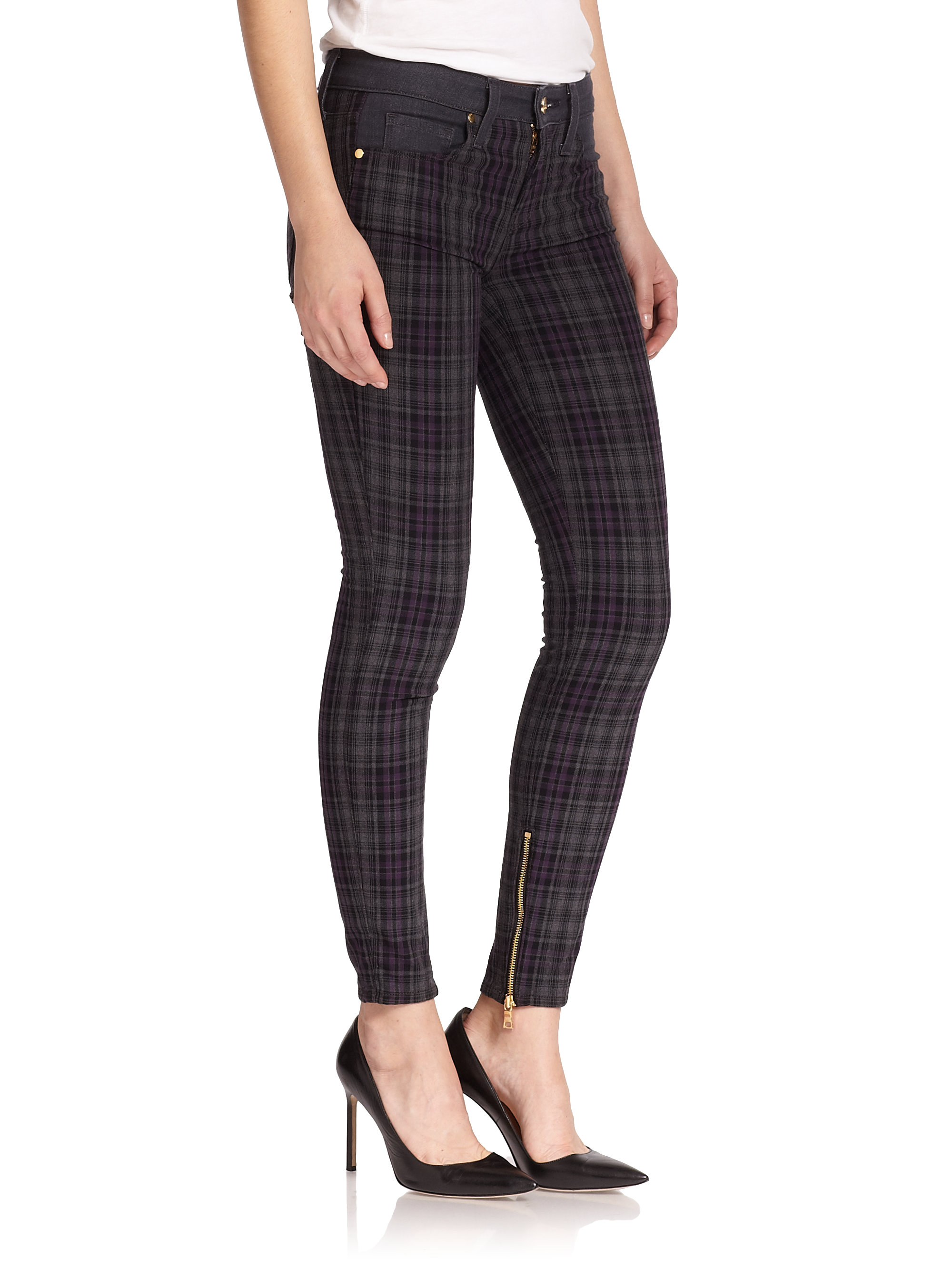 denim Lust Plaid Skinny Jeans in Multicolor (ANGLOMANIA) Lyst