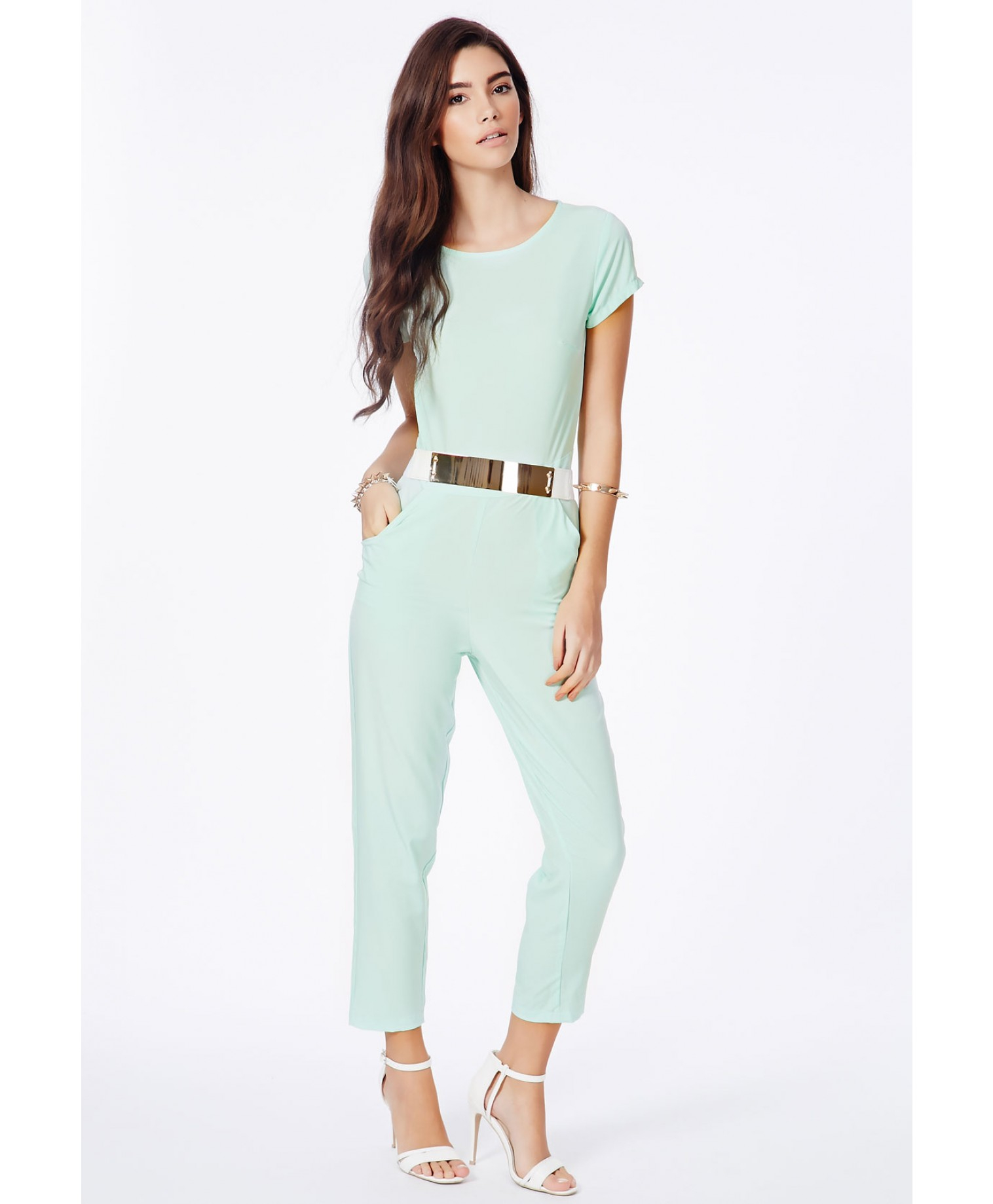jumpsuit mint green