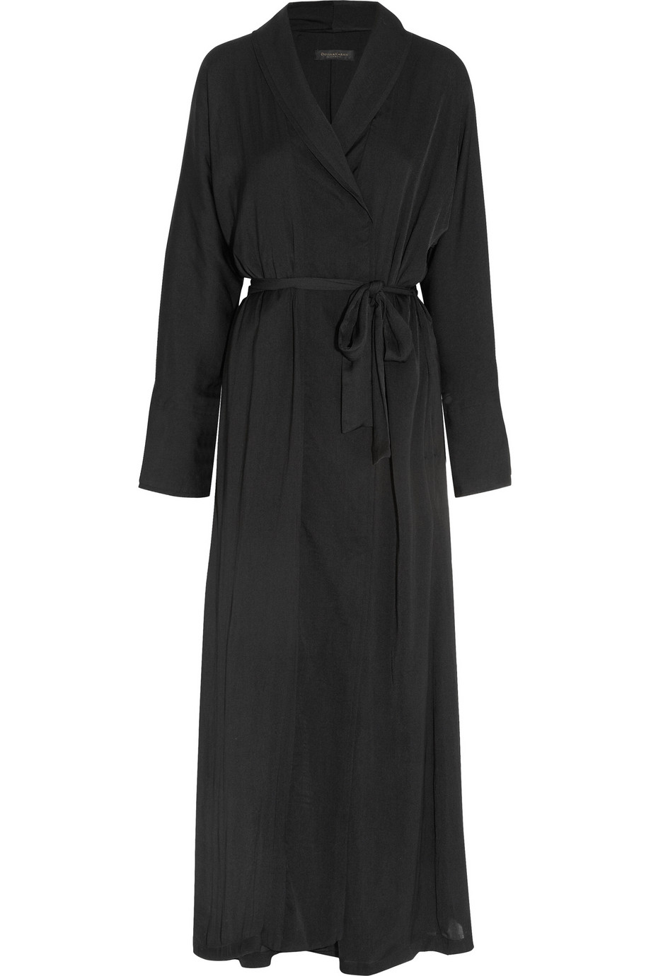 Donna Karan Satin-Crepe Robe in Black - Lyst