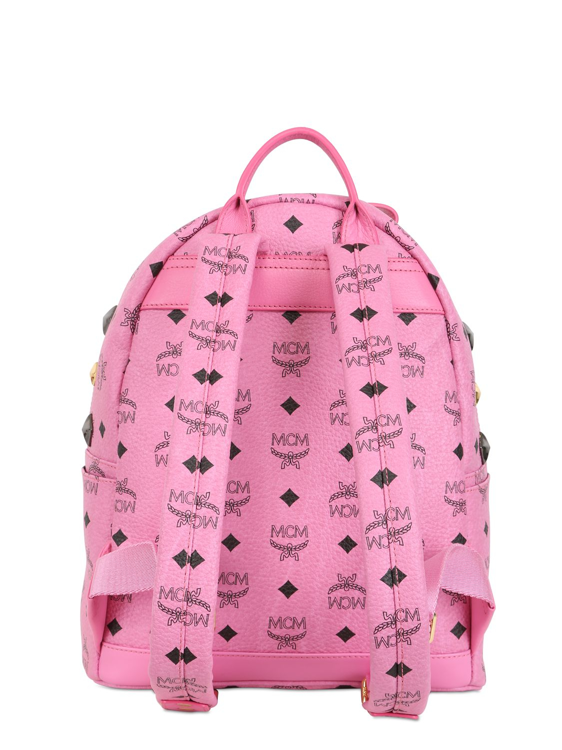 MCM Small Stark Studded Backpack in Pink for Men Lyst
