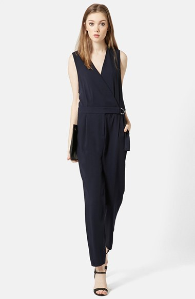 topshop navy jumpsuit