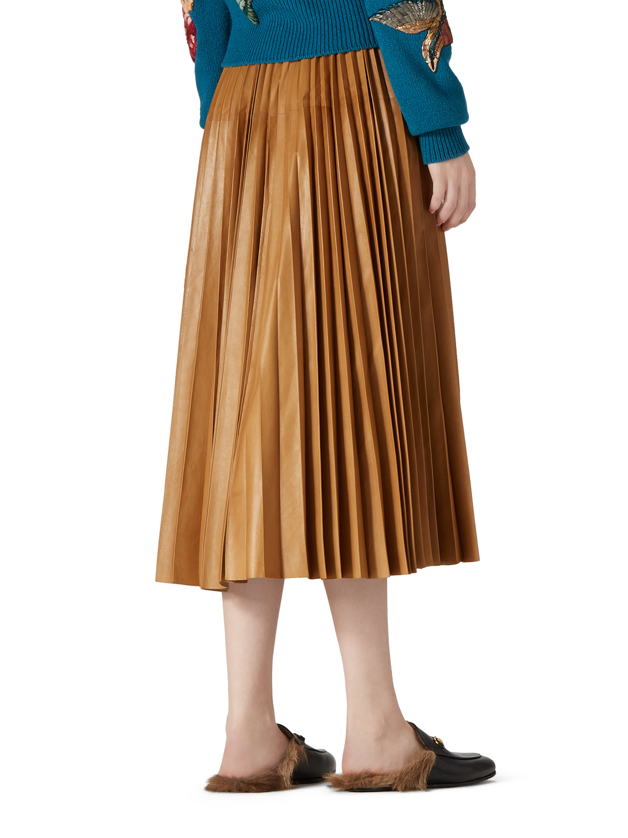 tan gucci skirt