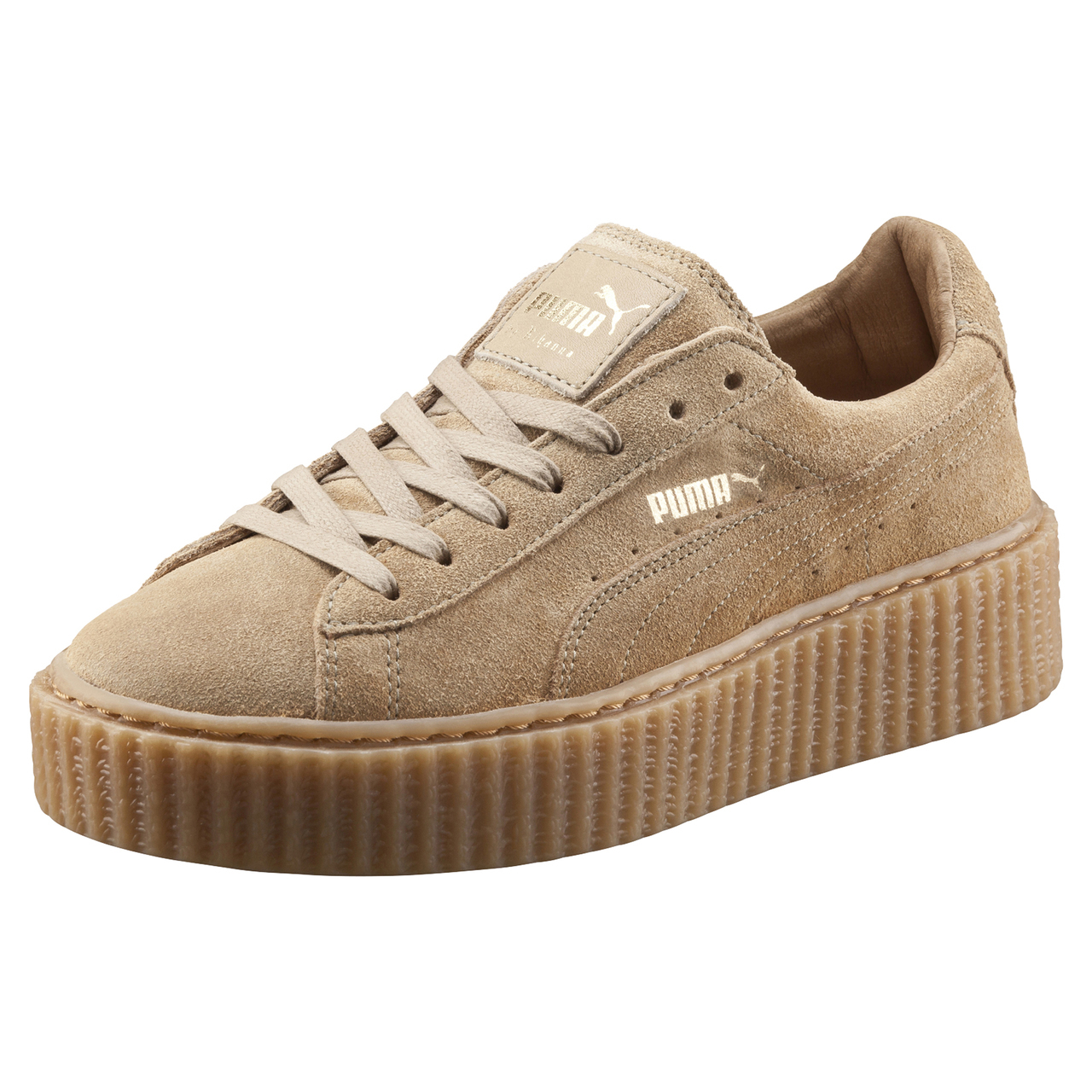 rihanna x puma suede creepers women's oatmeal