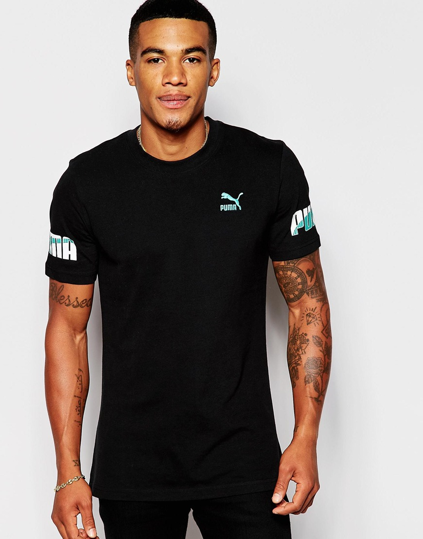 Lyst - Puma Throwbacks T-shirt With Back Print in Black for Men