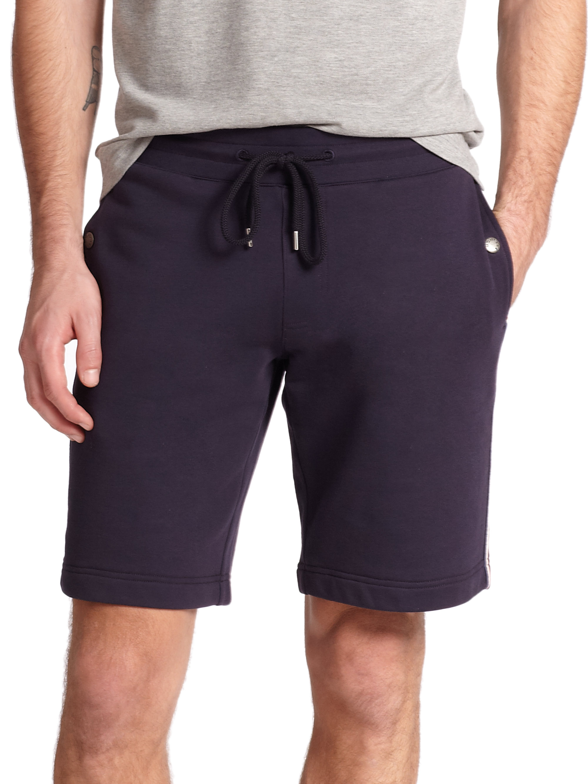 Moncler Drawstring Sweat Shorts in Dark-Blue (Blue) for Men - Lyst
