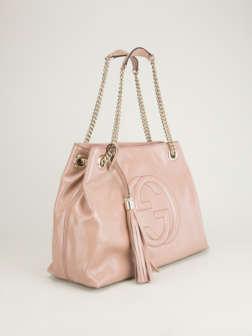 Gucci Embossed Logo Tote Bag in Pink & Purple (Pink) - Lyst