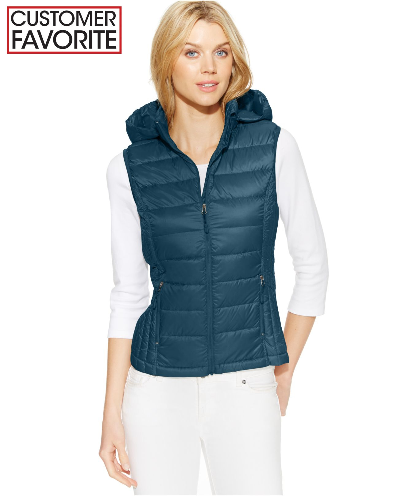32 degrees hooded packable puffer vest