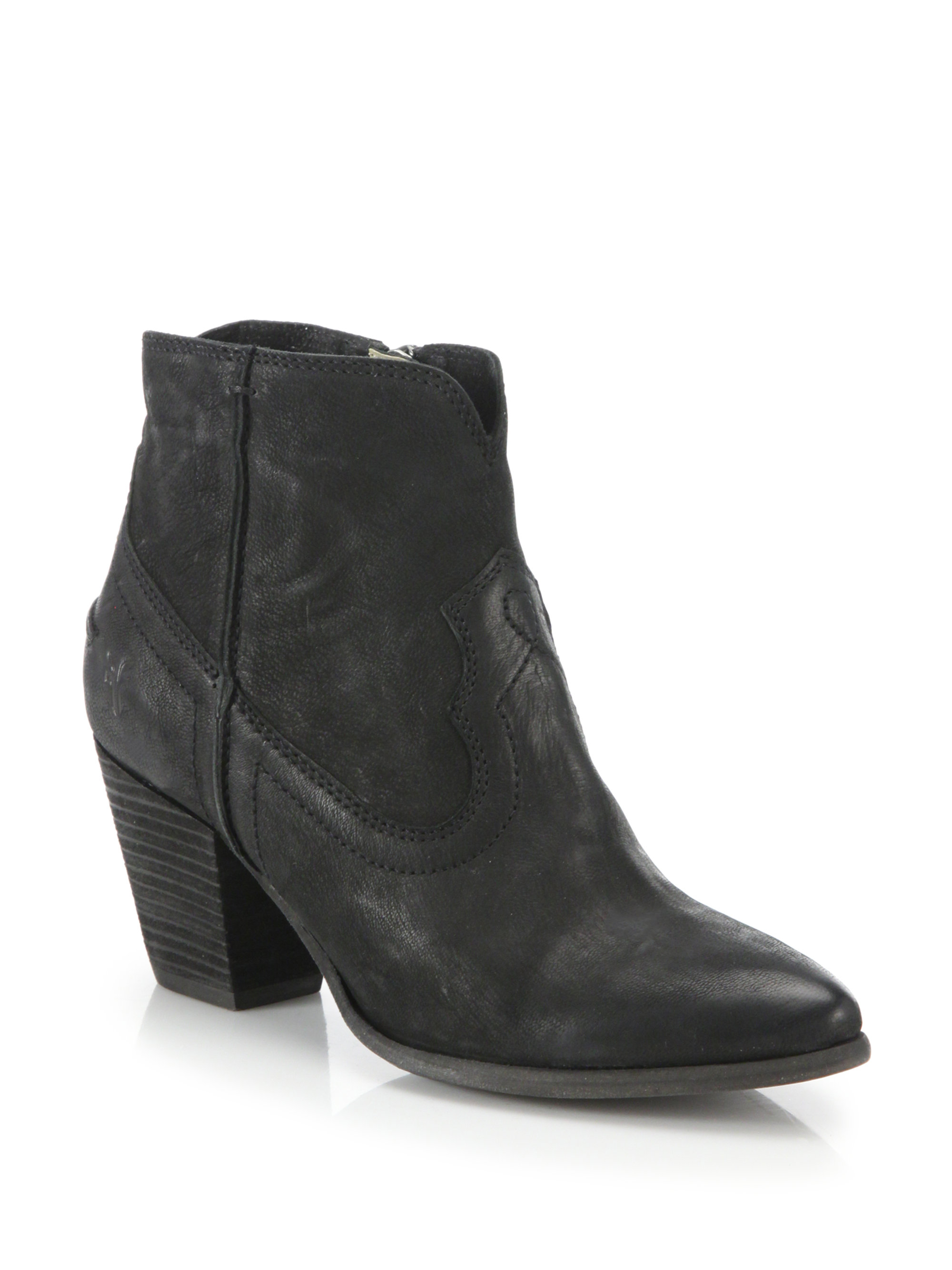 frye black suede booties