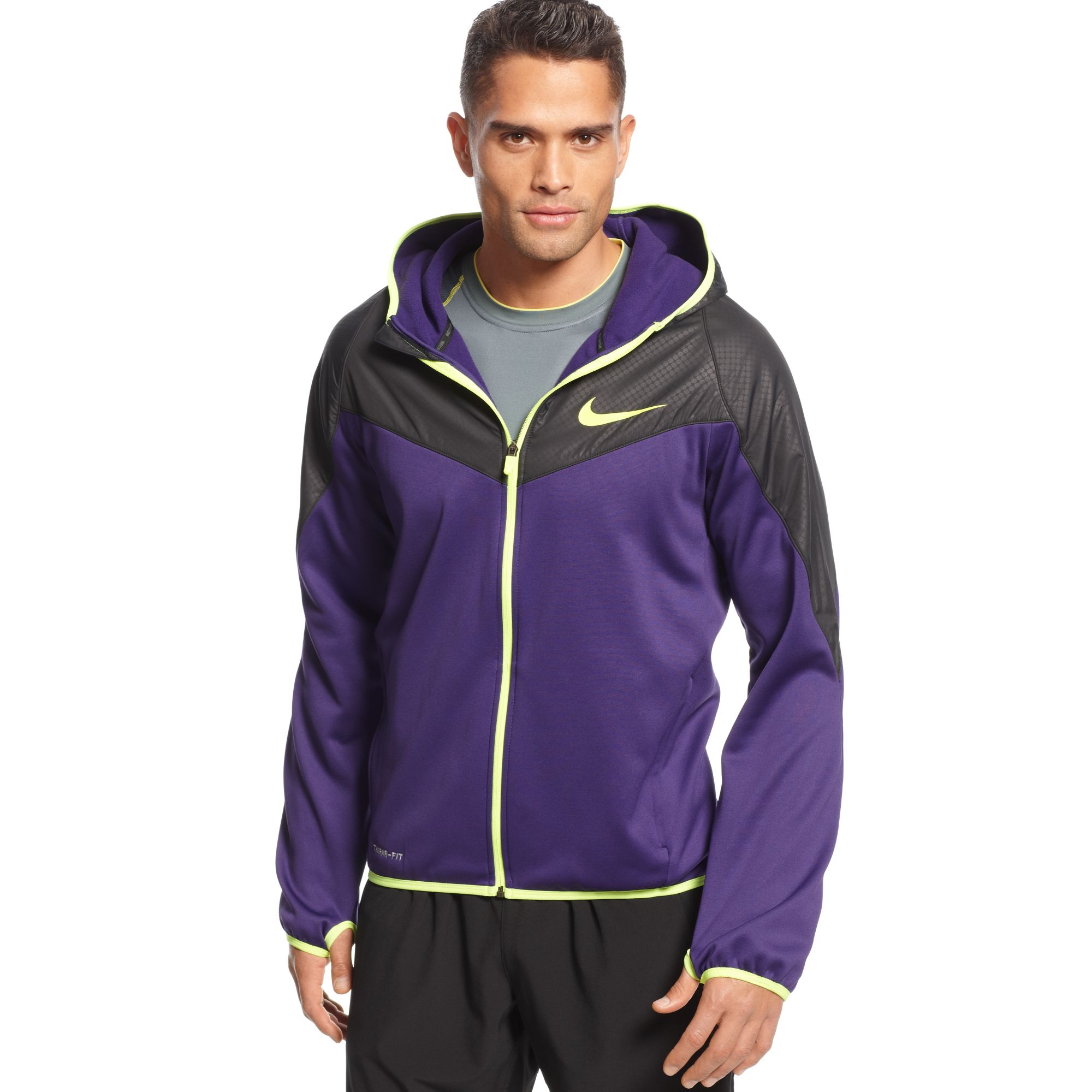 Nike Therma Fit Full Zip Gpx Fleece Hoodie in Purple for Men - Lyst