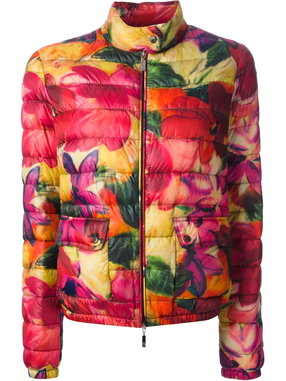 Lyst - Moncler Floral Print Padded Jacket