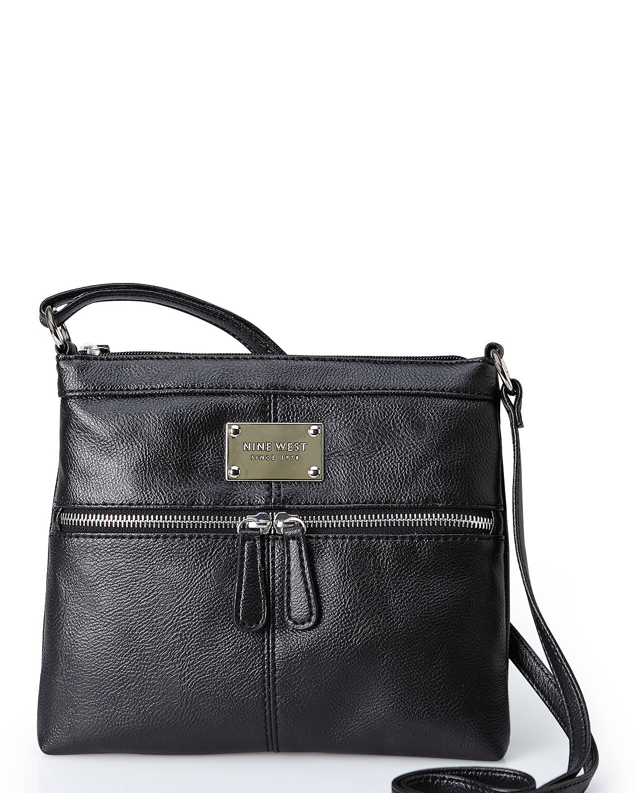 nine west black crossbody purse