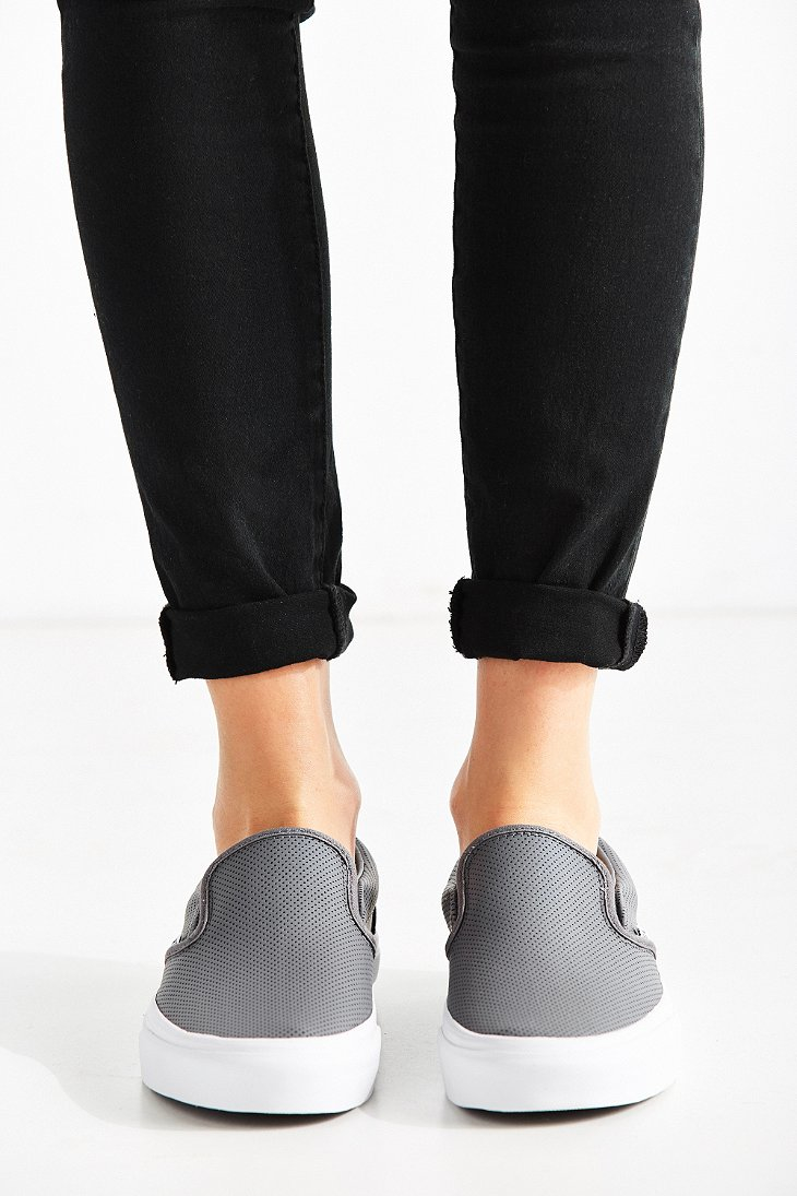 Vans Perforated Slip-on Sneaker in Grey 