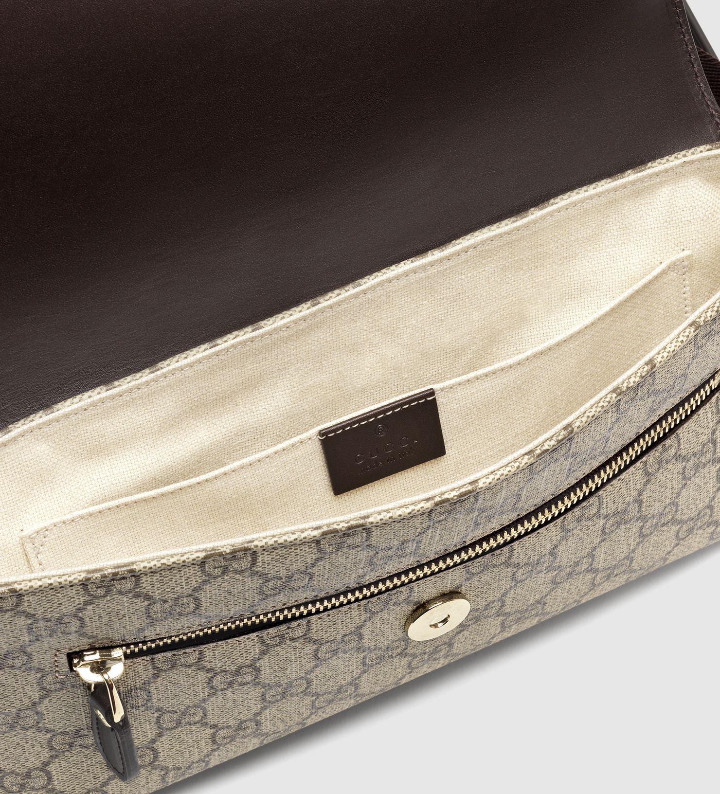 Gucci Gg Supreme Canvas Belt Bag in Brown - Lyst
