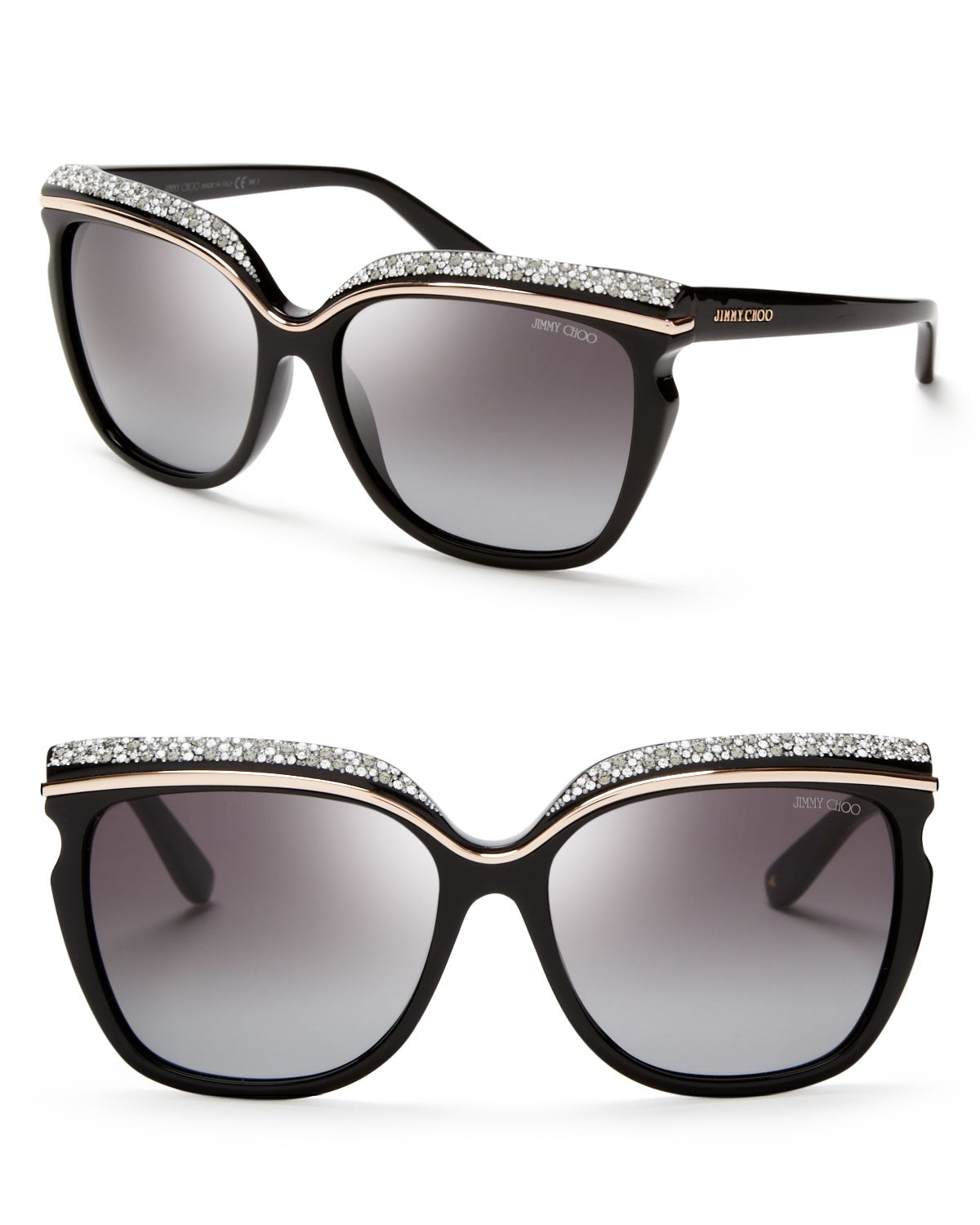 Jimmy choo Sophia Oversized Crystal Sunglasses in Black Lyst