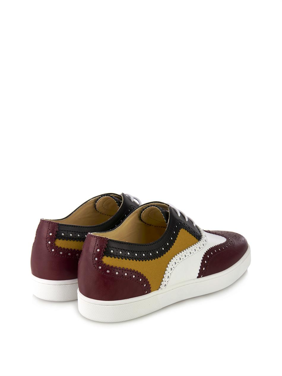 Christian louboutin Golfito Leather and Canvas Low-Top Sneakers in ...  