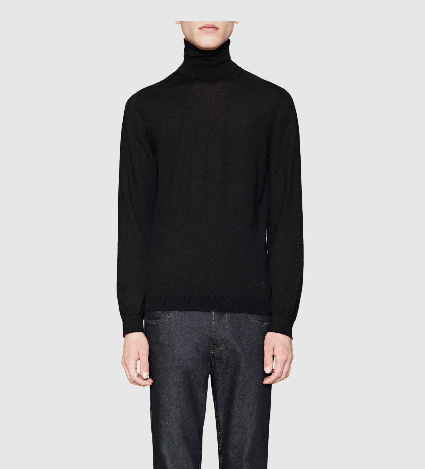 Gucci Cashmere Turtleneck Sweater in Black for Men - Lyst