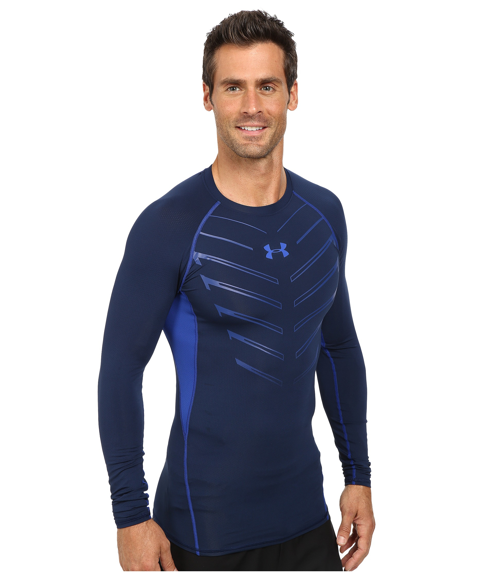 Under Armour Ua Heatgear® Armour Exo L/S Compression Shirt in Blue for Men  - Lyst