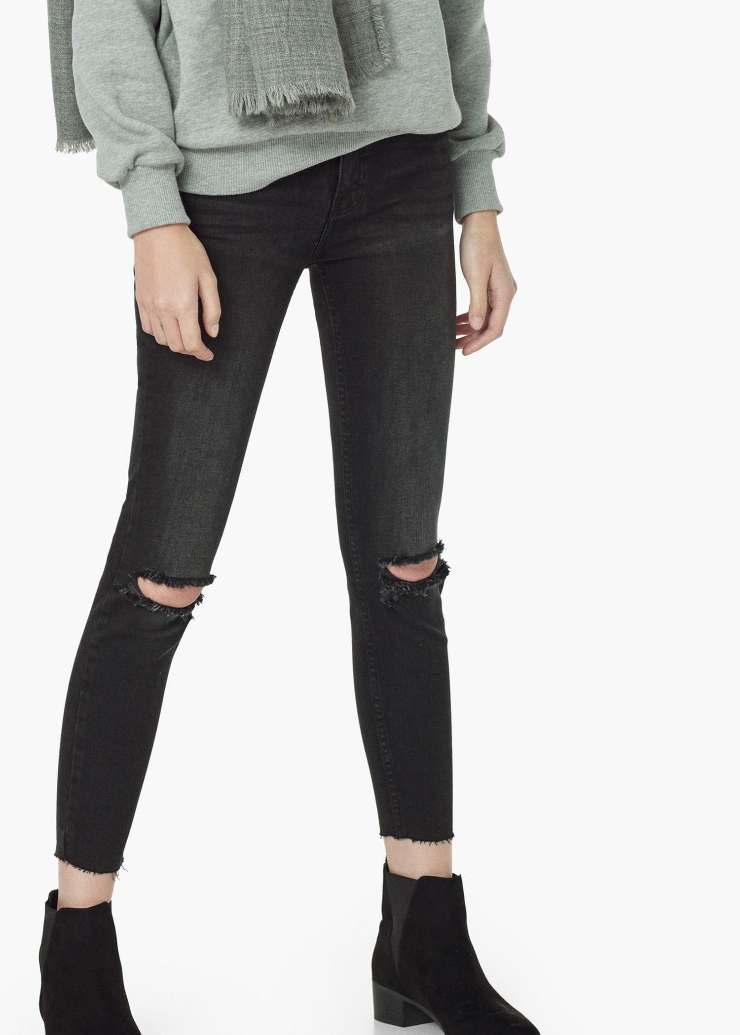 skinny cropped jeans mango