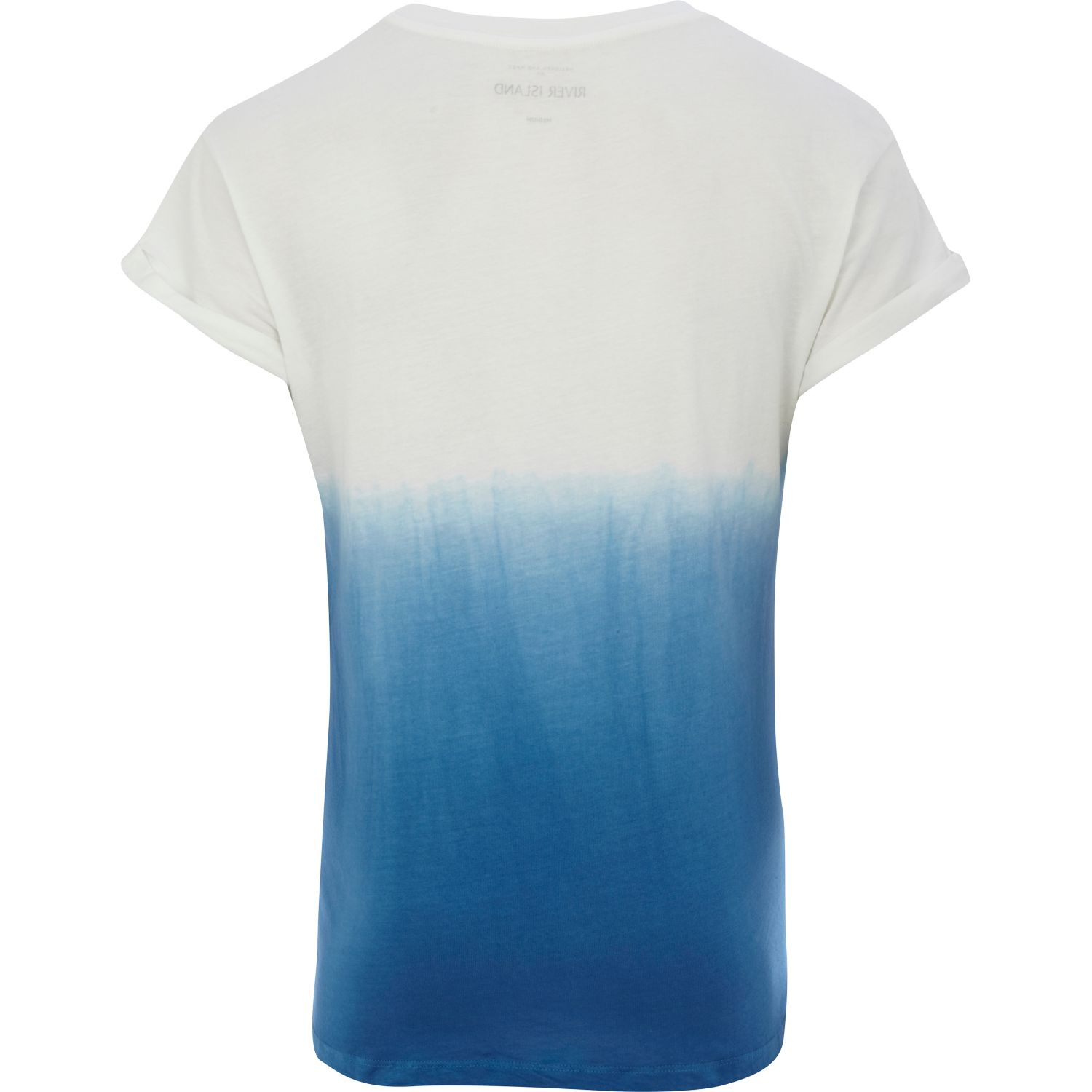 Blue Dip Dye Ibiza Print Tshirt