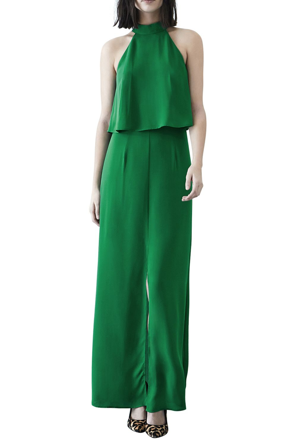 warehouse halter neck dress
