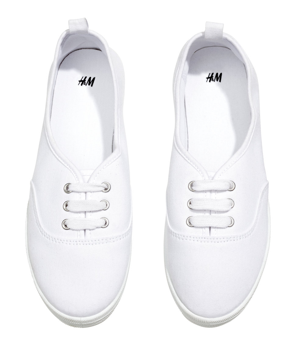 H&amp;M Fabric Shoes in White Lyst