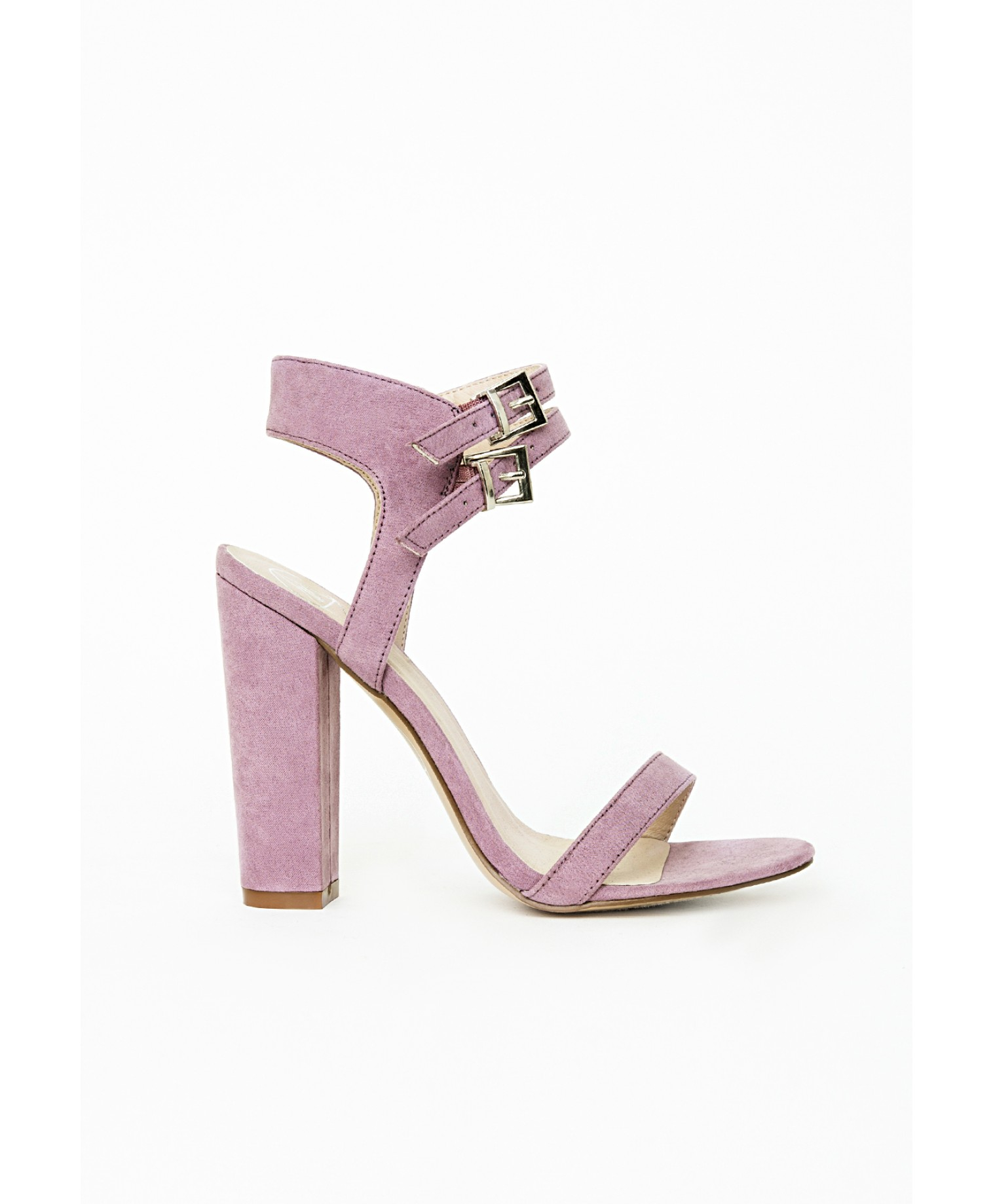 block heels purple