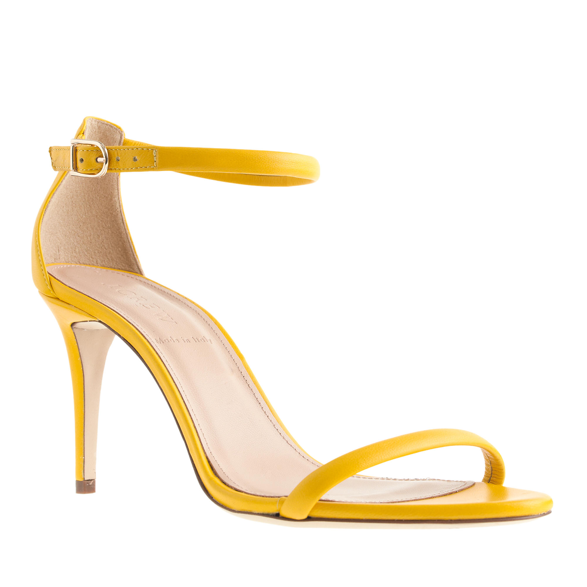J.Crew Strappy High-heel Sandals in Yellow - Lyst